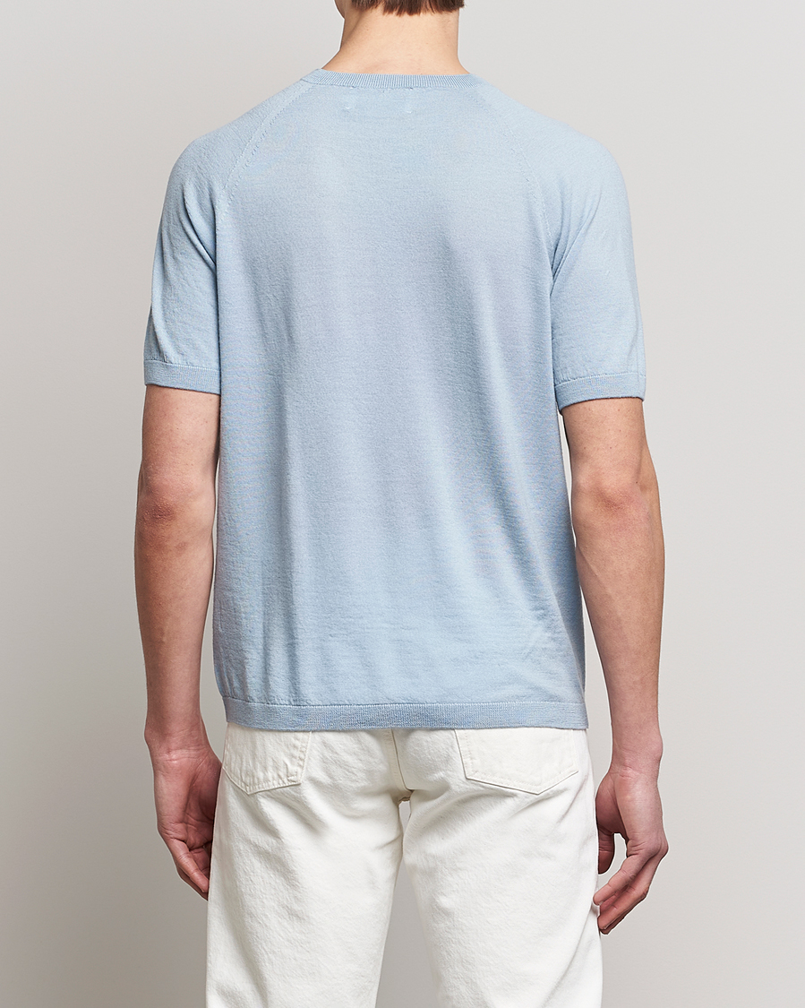Herren | T-Shirts | Peregrine | Knitted Wool T-Shirt Ocean