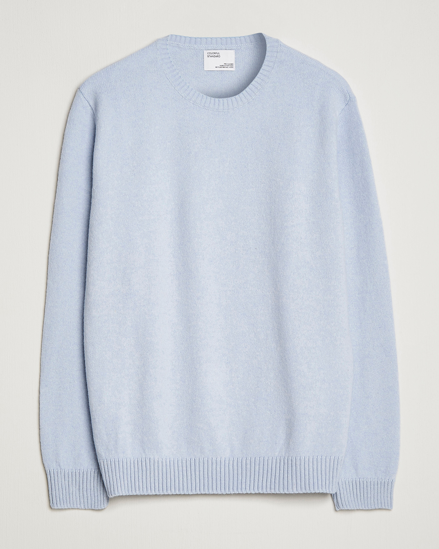 Herren | Pullover | Colorful Standard | Classic Merino Wool Crew Neck Polar Blue