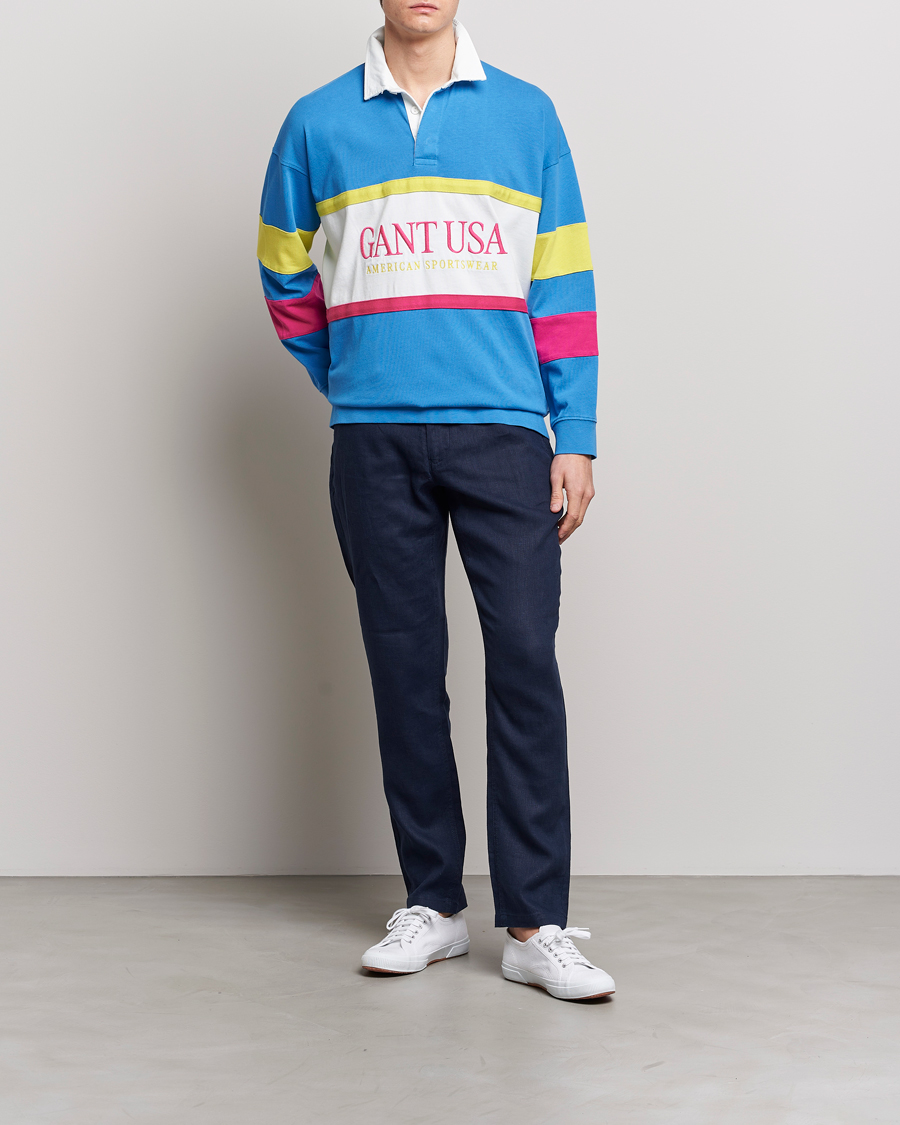 Herren | Pullover | GANT | Archive Heavy Rugger Day Blue