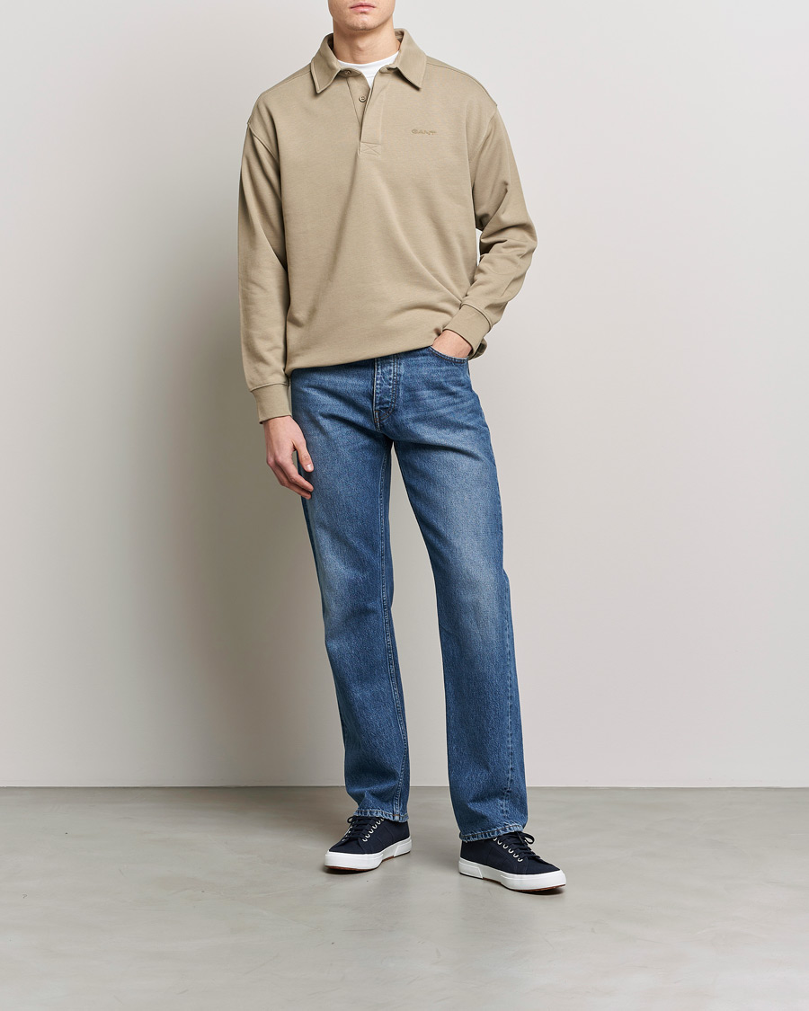 Herren | Pullover | GANT | Icon Heavy Rugger Taupe Beige