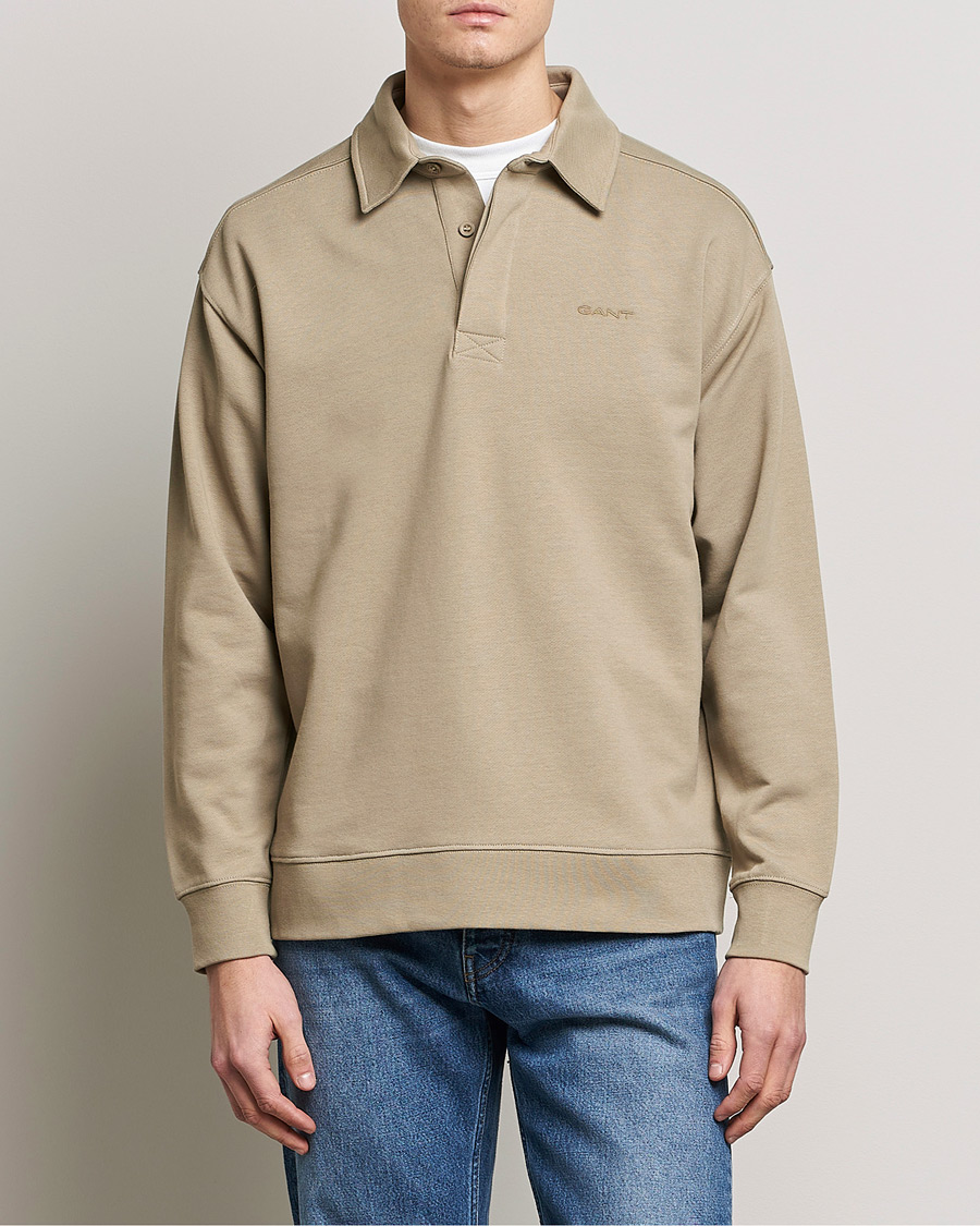 Herren | Pullover | GANT | Icon Heavy Rugger Taupe Beige