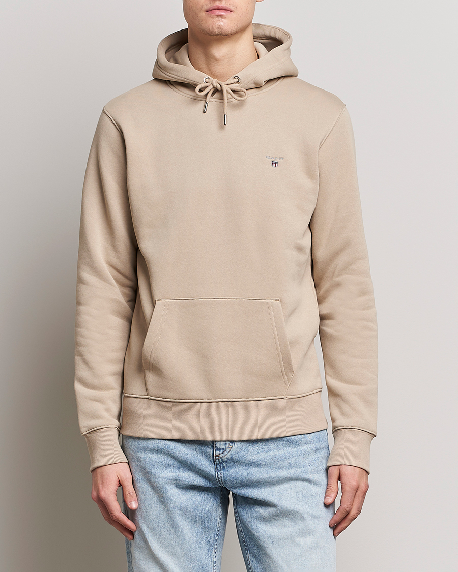 Herren | Pullover | GANT | Original Shield Logo Hoodie Concrete Beige