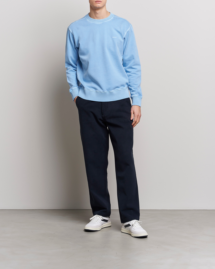 Herren | Pullover | GANT | Sunbleached Crew Neck Sweatshirt Gentle Blue