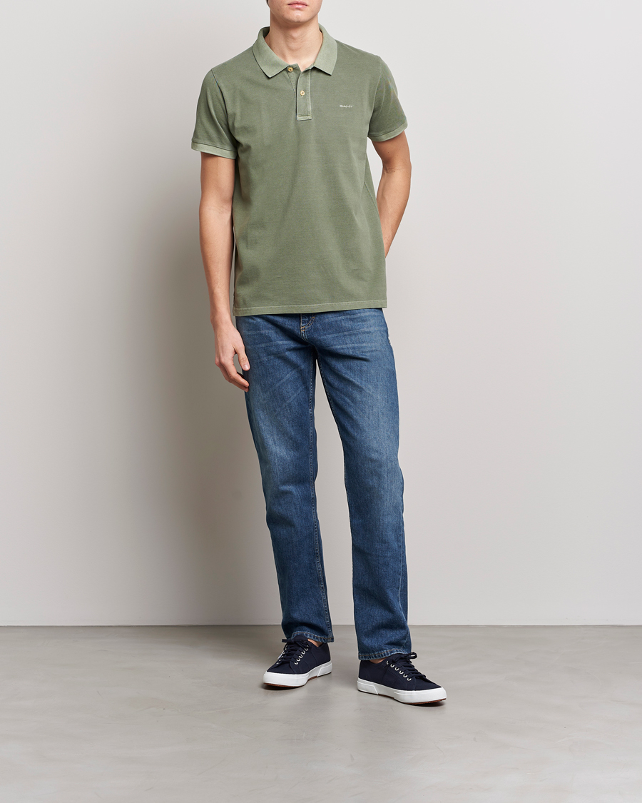 Herren | Poloshirts | GANT | Sunbleached Polo Calamata Green
