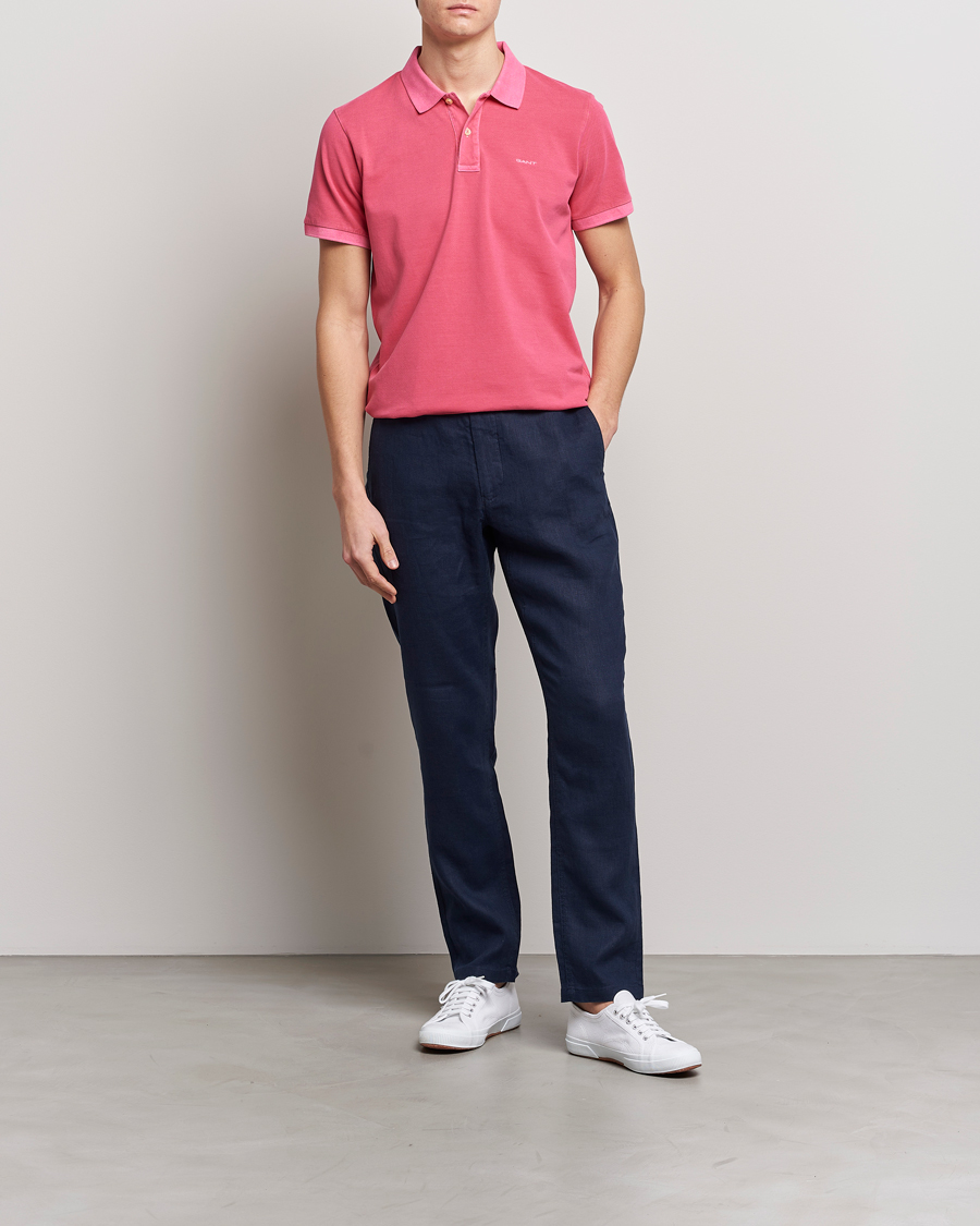 Herren | Poloshirts | GANT | Sunbleached Polo Magenta Pink