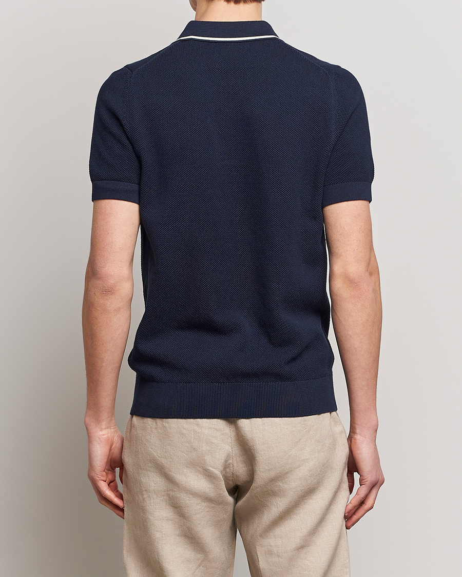 Herren | Poloshirts | Gant | Cotton Knitted Polo Evening Blue