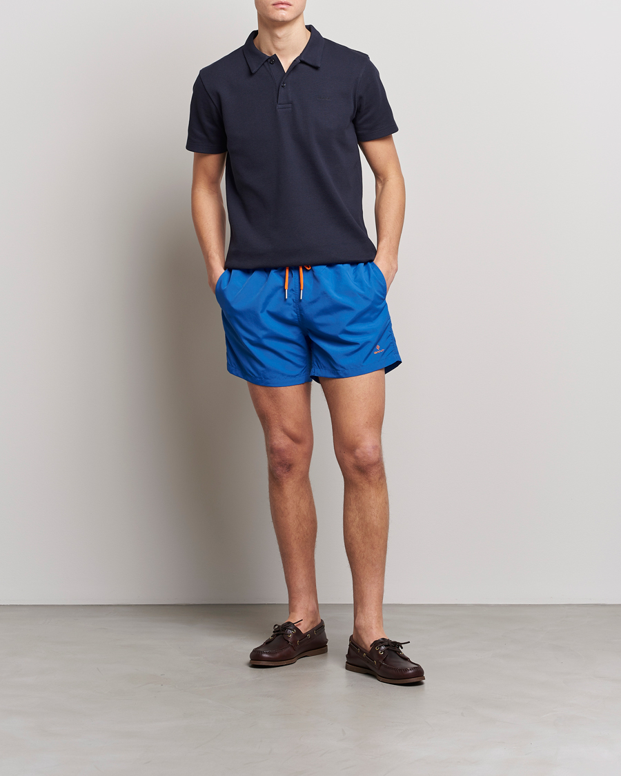 Herren | Badehosen | Gant | Basic Swimshorts Nautical Blue