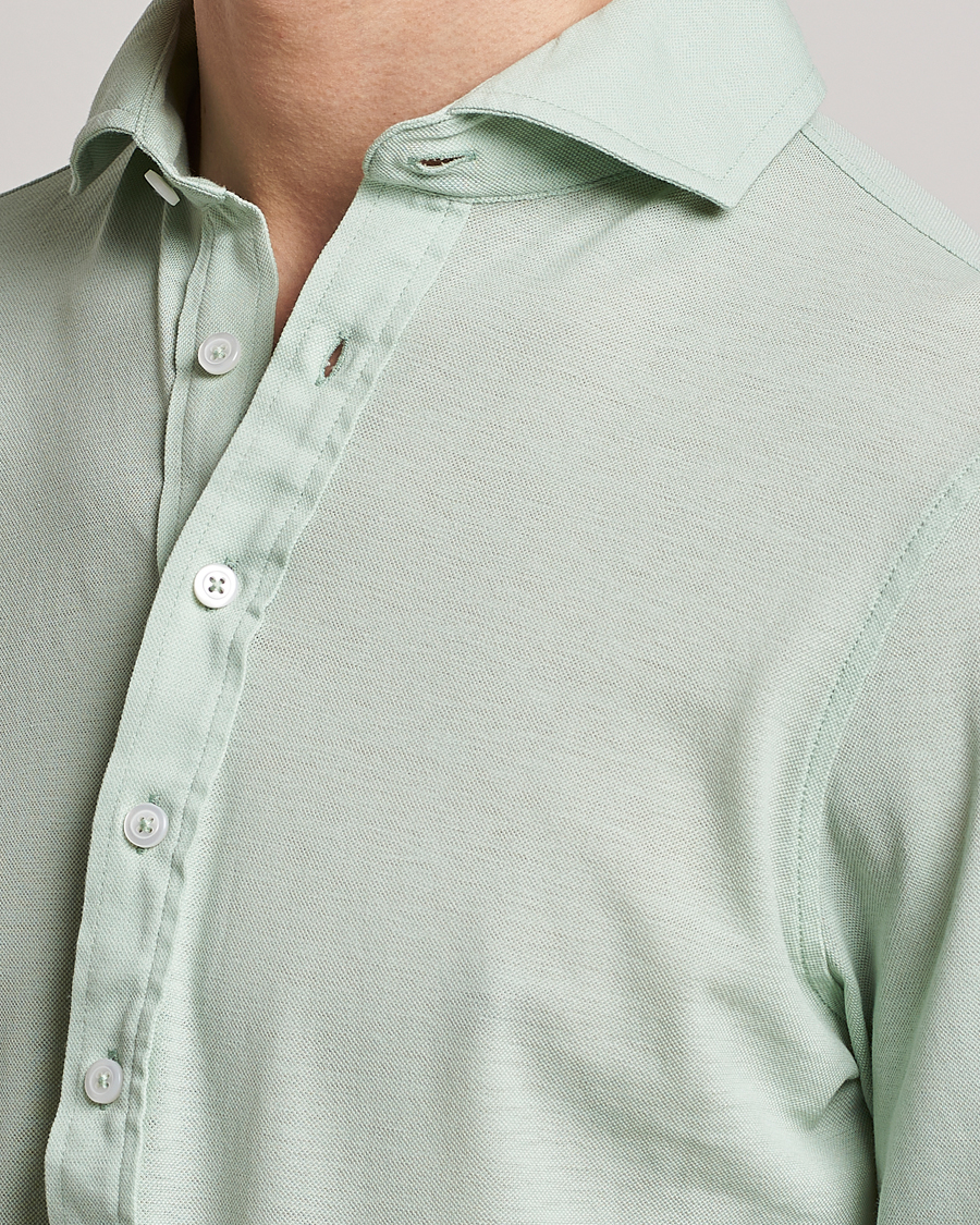 Herren | Hemden | Gran Sasso | Popover Shirt Light Green