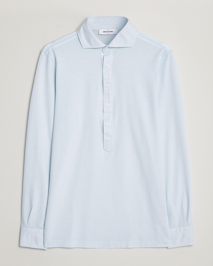 Herren | Hemden | Gran Sasso | Popover Shirt Light Blue