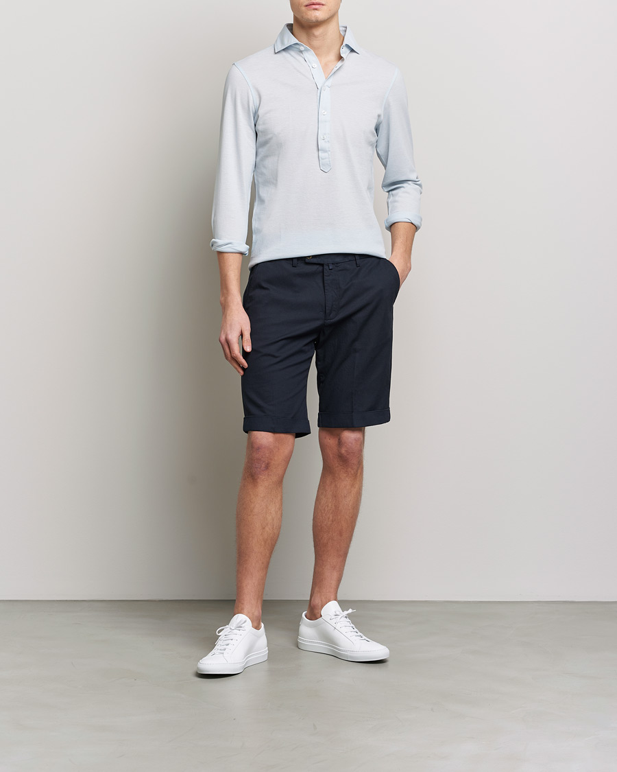 Herren | Hemden | Gran Sasso | Popover Shirt Light Blue