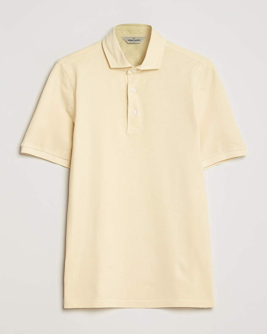 Herren | Poloshirts | Gran Sasso | Washed Polo Yellow
