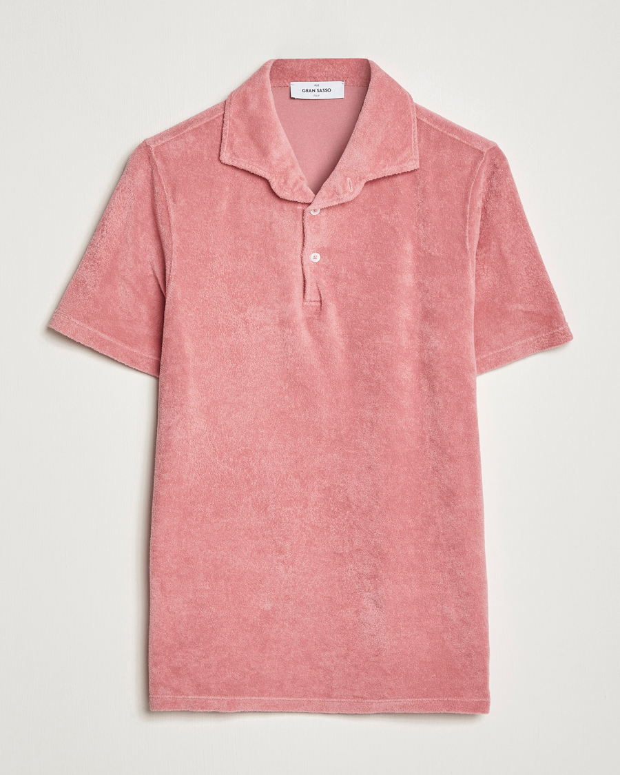 Herren | Poloshirts | Gran Sasso | Cotton Terry Polo Washed Pink