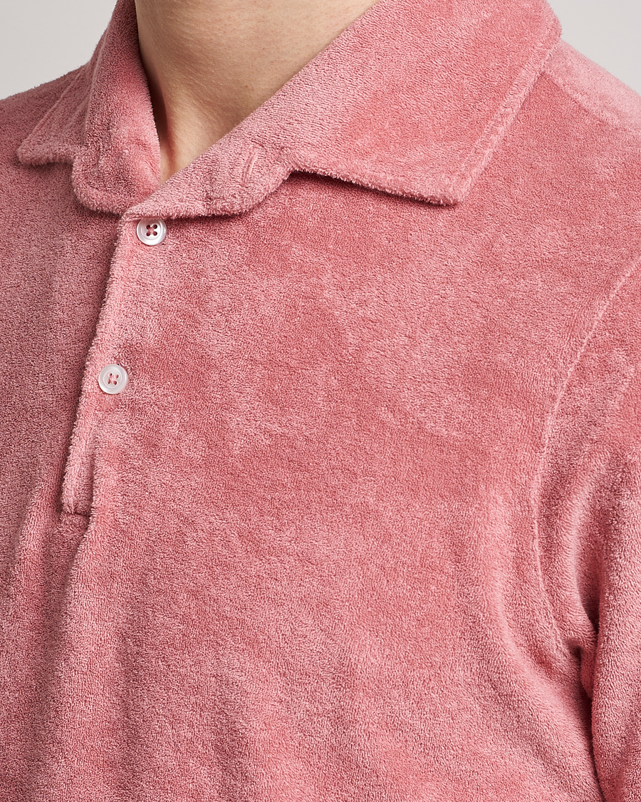 Herren | Poloshirts | Gran Sasso | Cotton Terry Polo Washed Pink