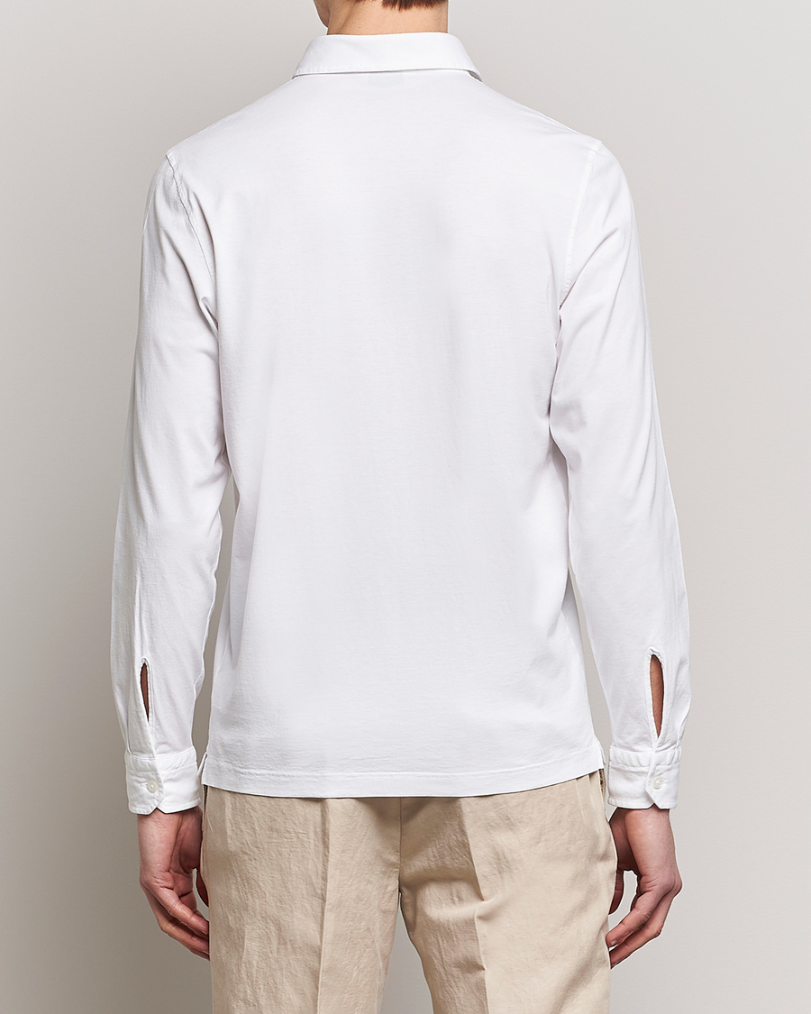 Herren | Hemden | Gran Sasso | Washed Cotton Jersey Shirt White