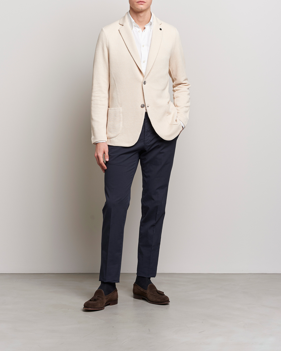 Herren | Sakkos | Gran Sasso | Structured Cotton/Linen Blazer Cream