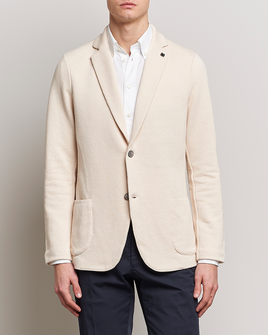 Herren | Sakkos | Gran Sasso | Structured Cotton/Linen Blazer Cream