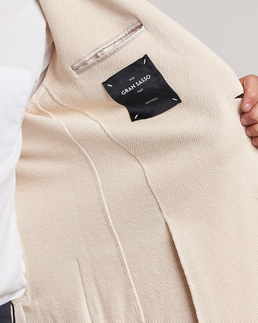 Herren | Sakkos | Gran Sasso | Structured Cotton/Linen Blazer Cream