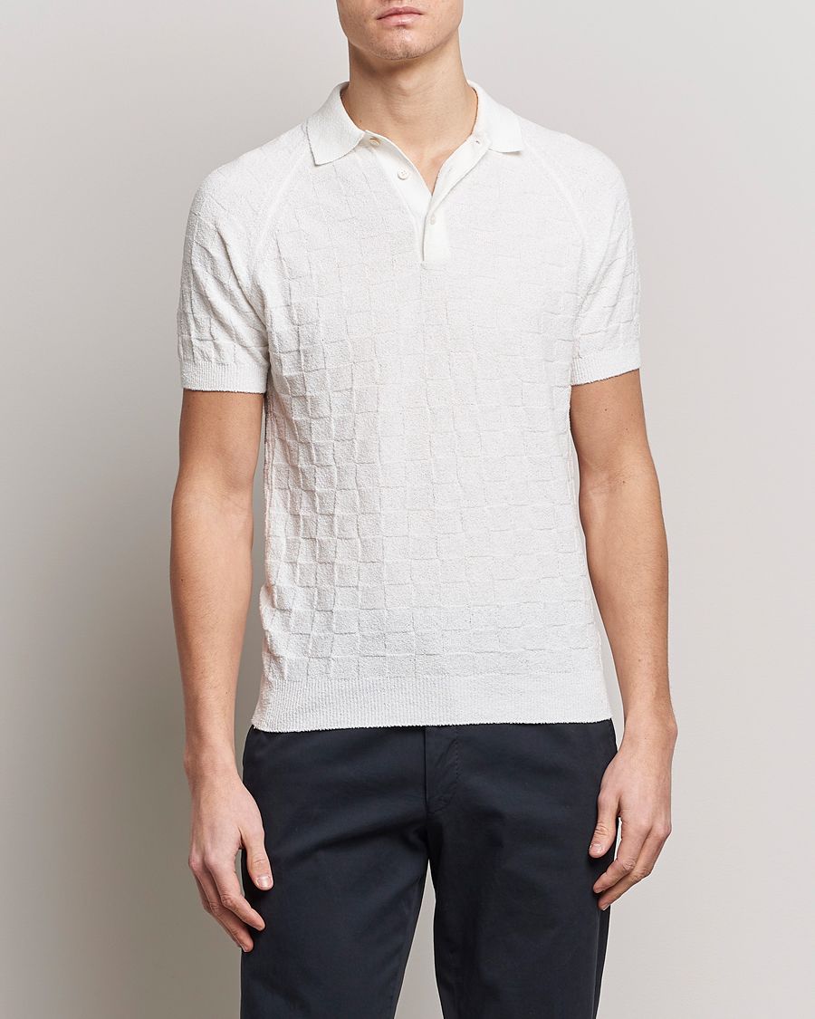 Herren | Poloshirts | Gran Sasso | Structured Terry Polo White