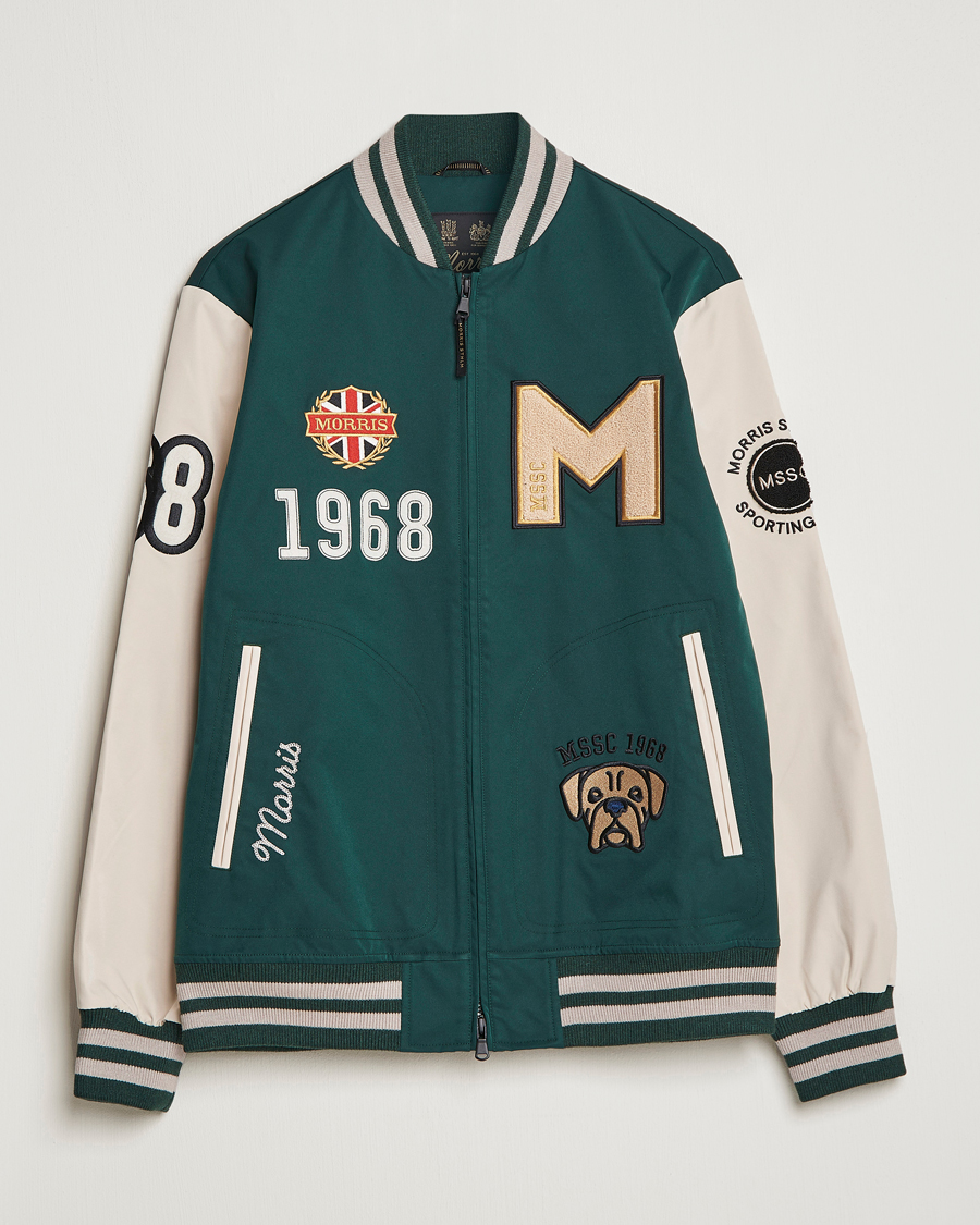 Herren | Jacken | Morris | Ramsey Nylon Baseball Jacket Green/White
