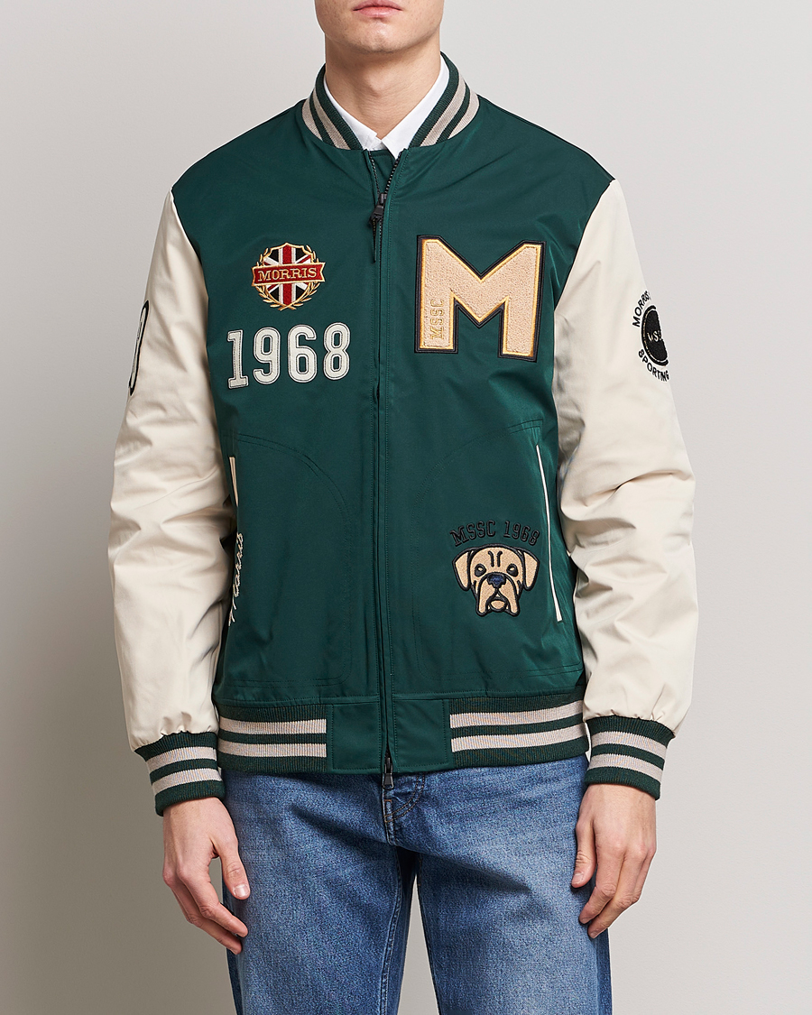 Herren | Jacken | Morris | Ramsey Nylon Baseball Jacket Green/White