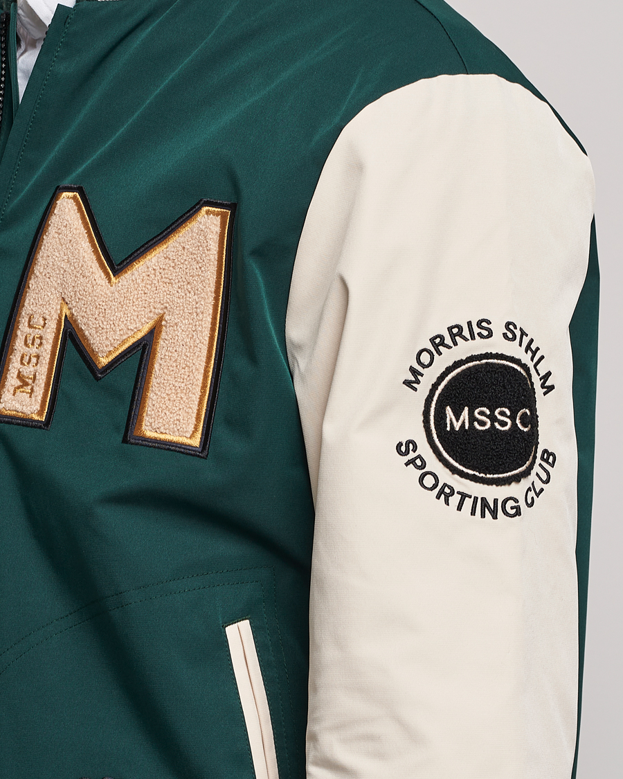 Herren | Jacken | Morris | Ramsey Nylon Baseball Jacket Green/White