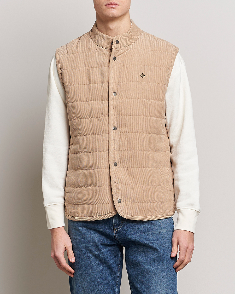 Herren | Westen | Morris | Woburn Baby Cord Vest Beige
