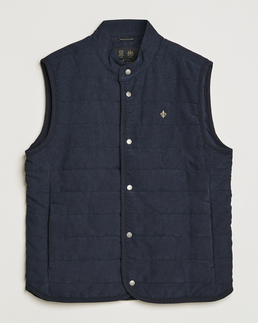 Herren | Westen | Morris | Woburn Baby Cord Vest Blue