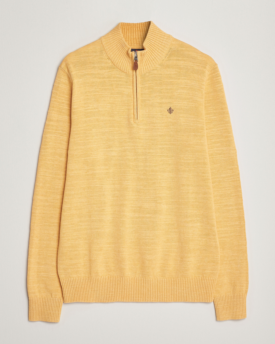Herren | Pullover | Morris | Randall Cotton Half Zip Yellow
