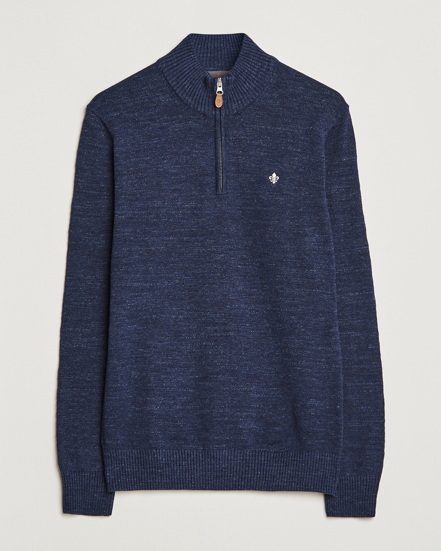 Herren | Pullover | Morris | Randall Cotton Half Zip Navy