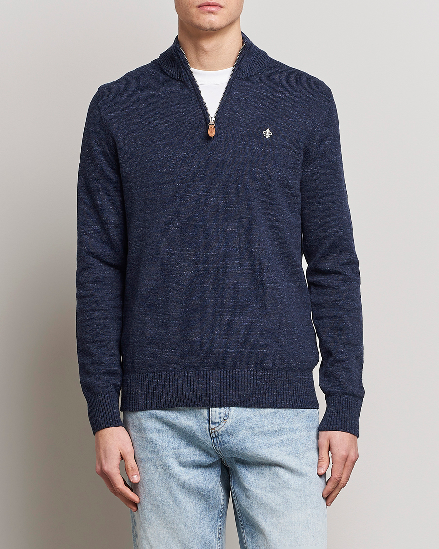 Herren | Pullover | Morris | Randall Cotton Half Zip Navy