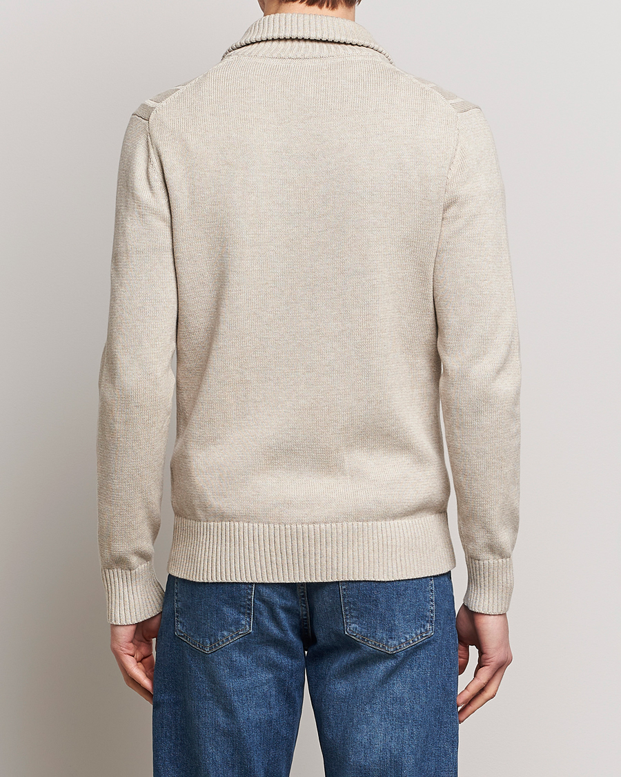 Herren | Pullover | Morris | Raymond Cable Half Zip Khaki