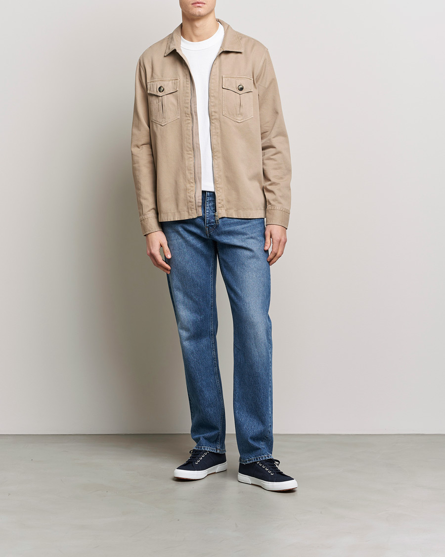 Herren | Hemden | Morris | Brayden Zip Overshirt Khaki