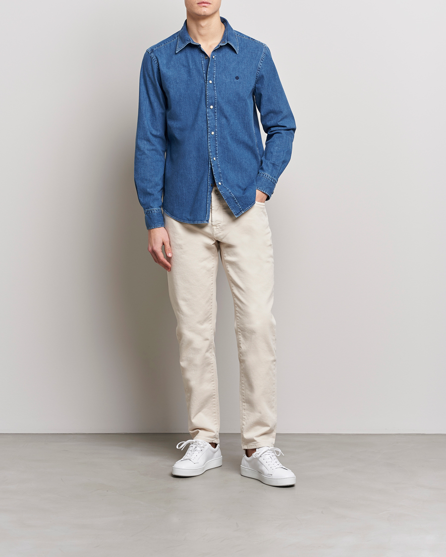 Herren | Hemden | Morris | William Denim Shirt Medium Blue