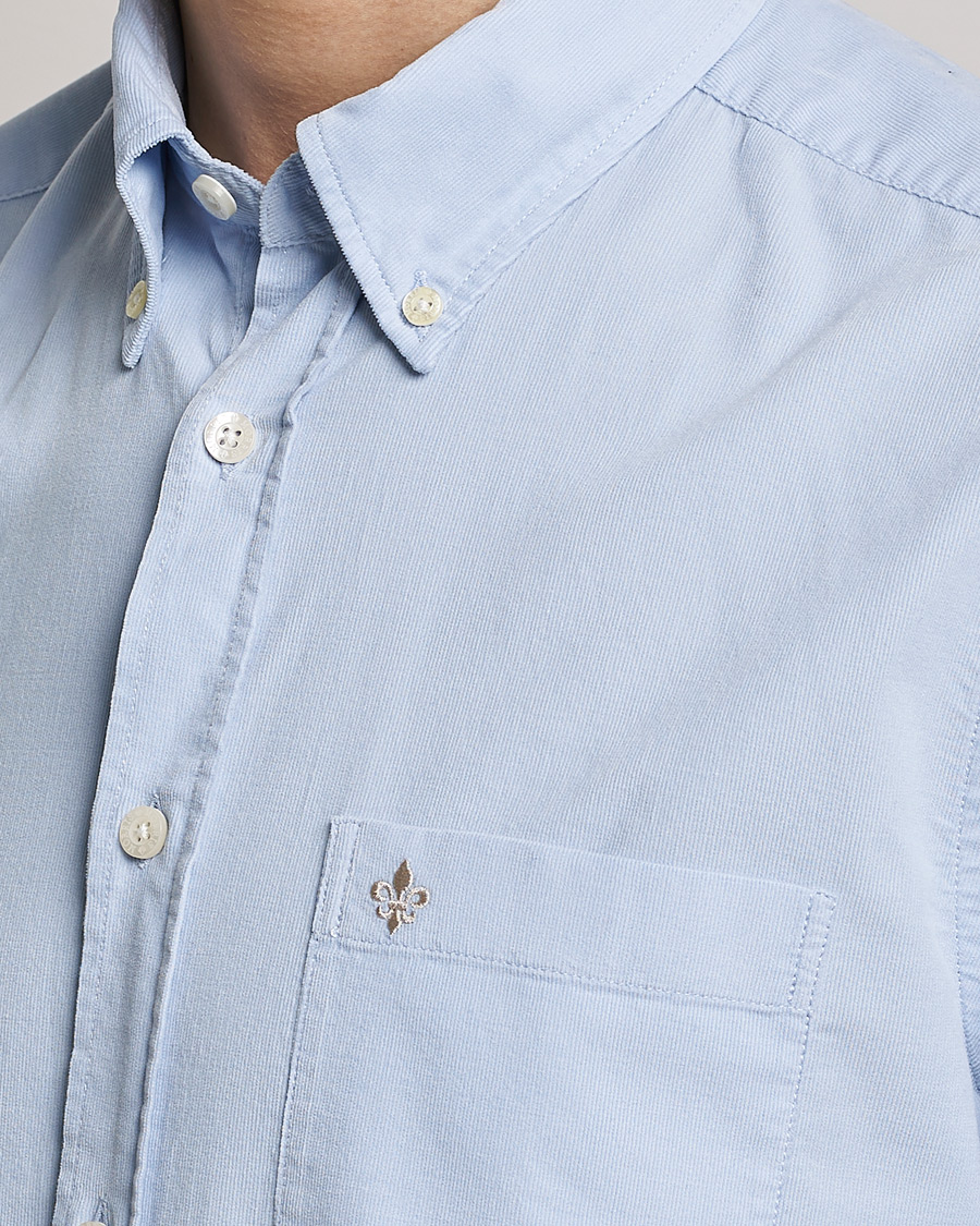 Herren | Hemden | Morris | Summer Corduroy Shirt Light Blue