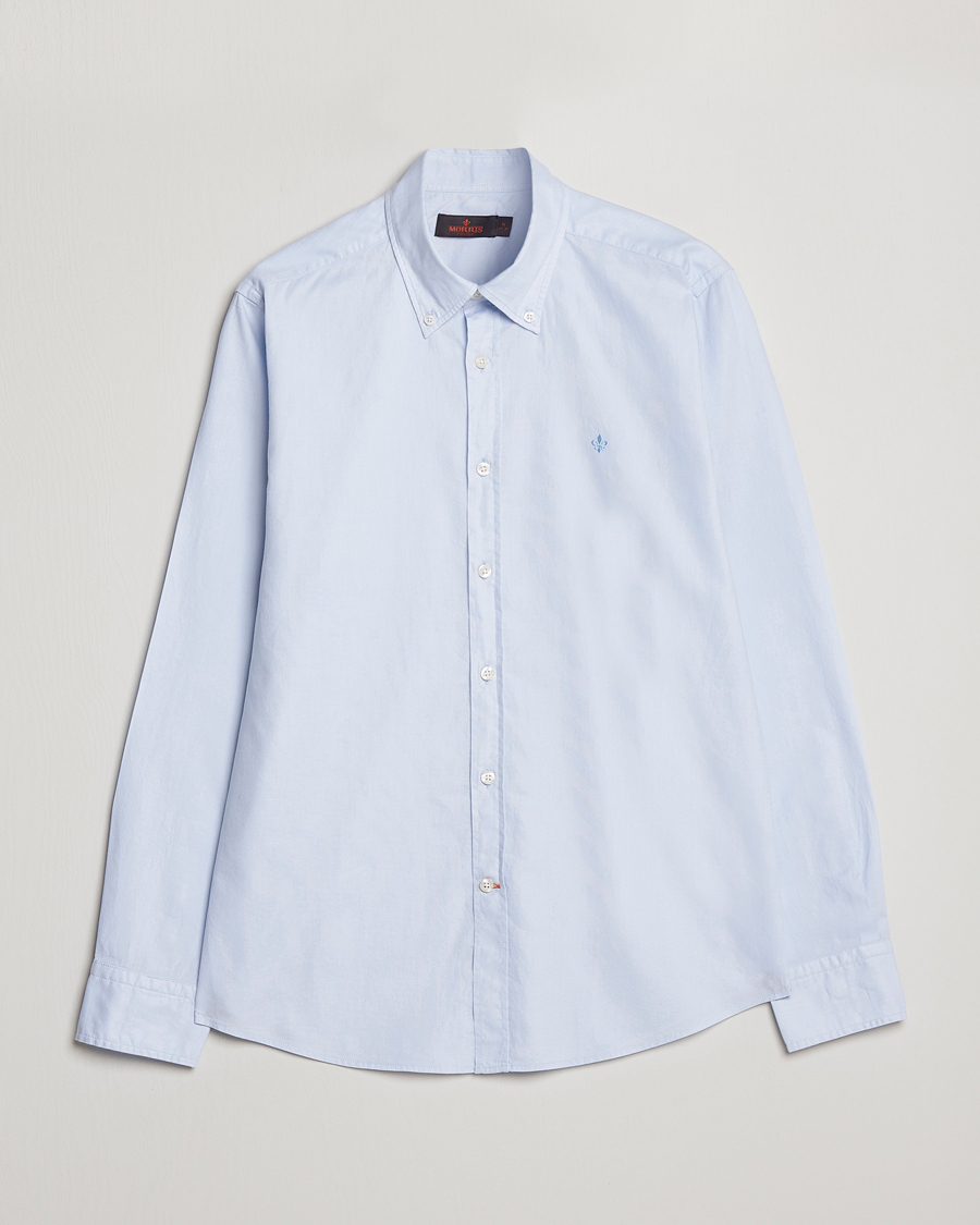 Herren | Hemden | Morris | Structured Washed Button Down Shirt Light Blue