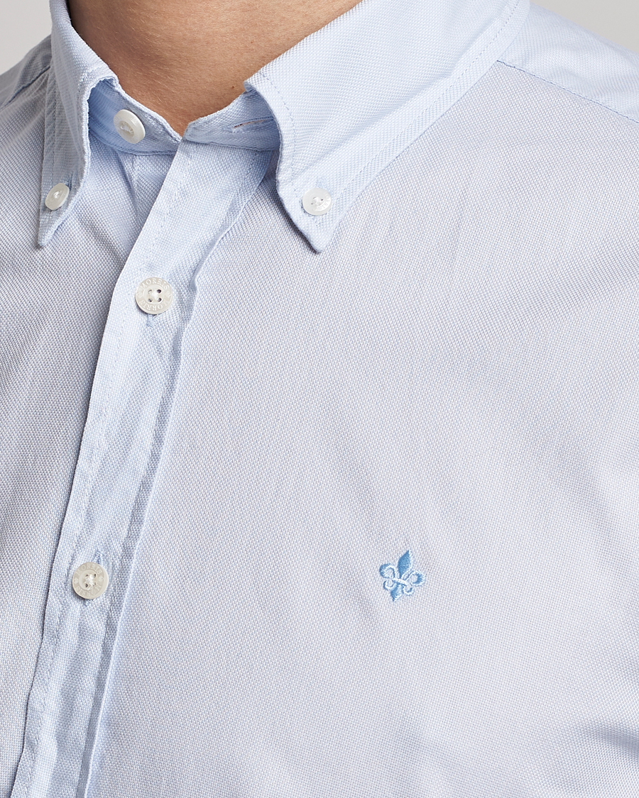 Herren | Hemden | Morris | Structured Washed Button Down Shirt Light Blue