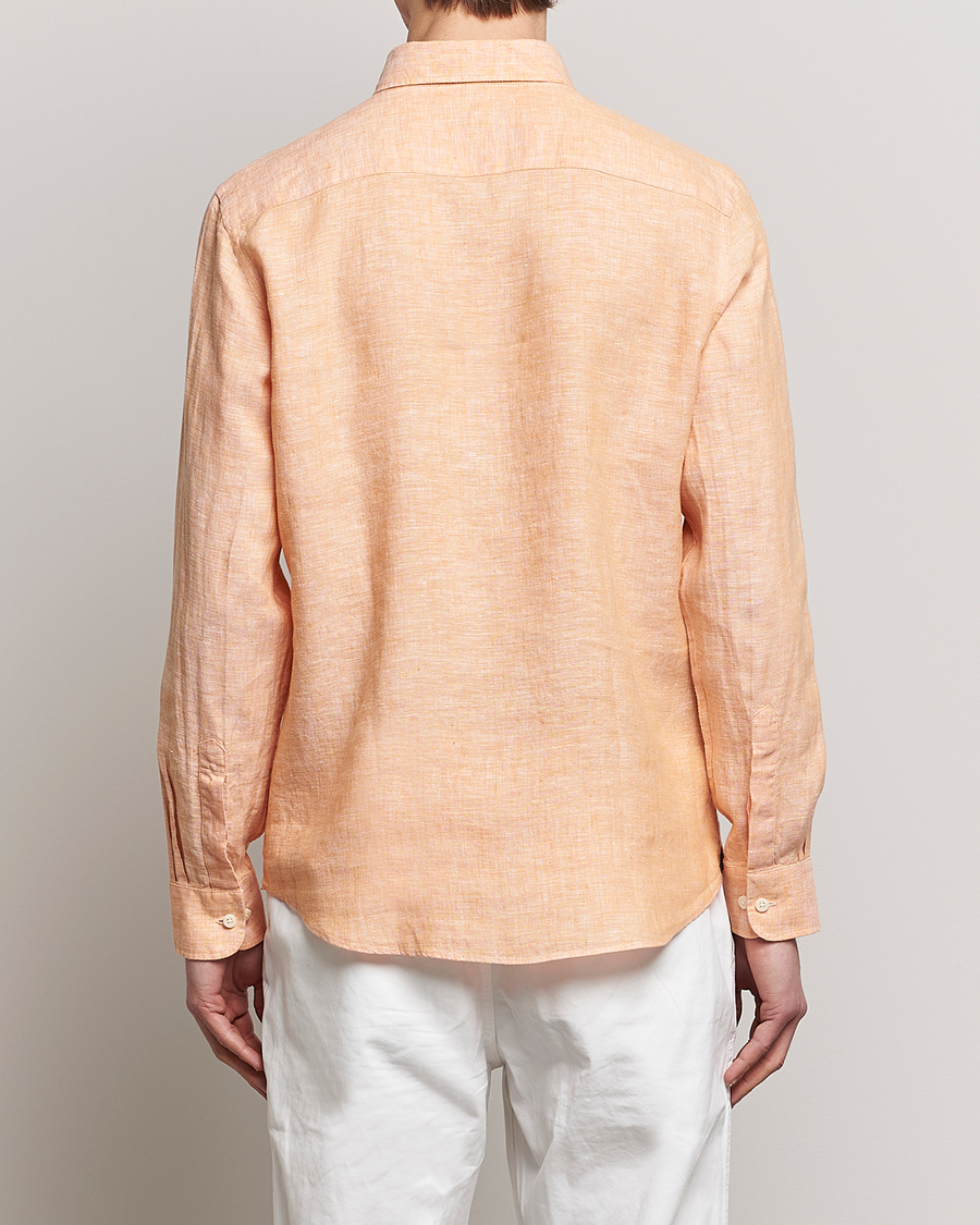 Herren | Hemden | Morris | Douglas Linen Button Down Shirt Orange