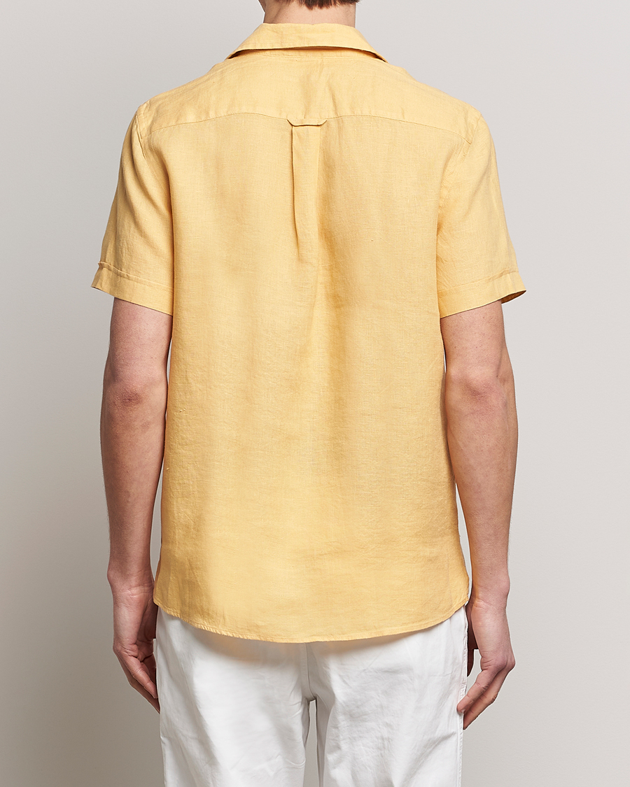 Herren | Hemden | Morris | Douglas Linen Short Sleeve Shirt Yellow