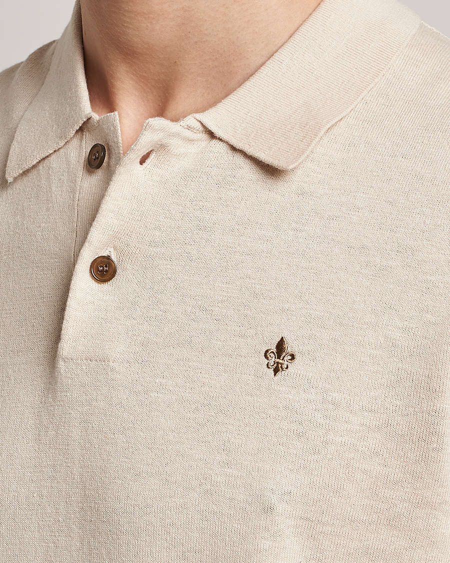 Herren | Poloshirts | Morris | Harold Cotton/Linen Summer Polo Off White
