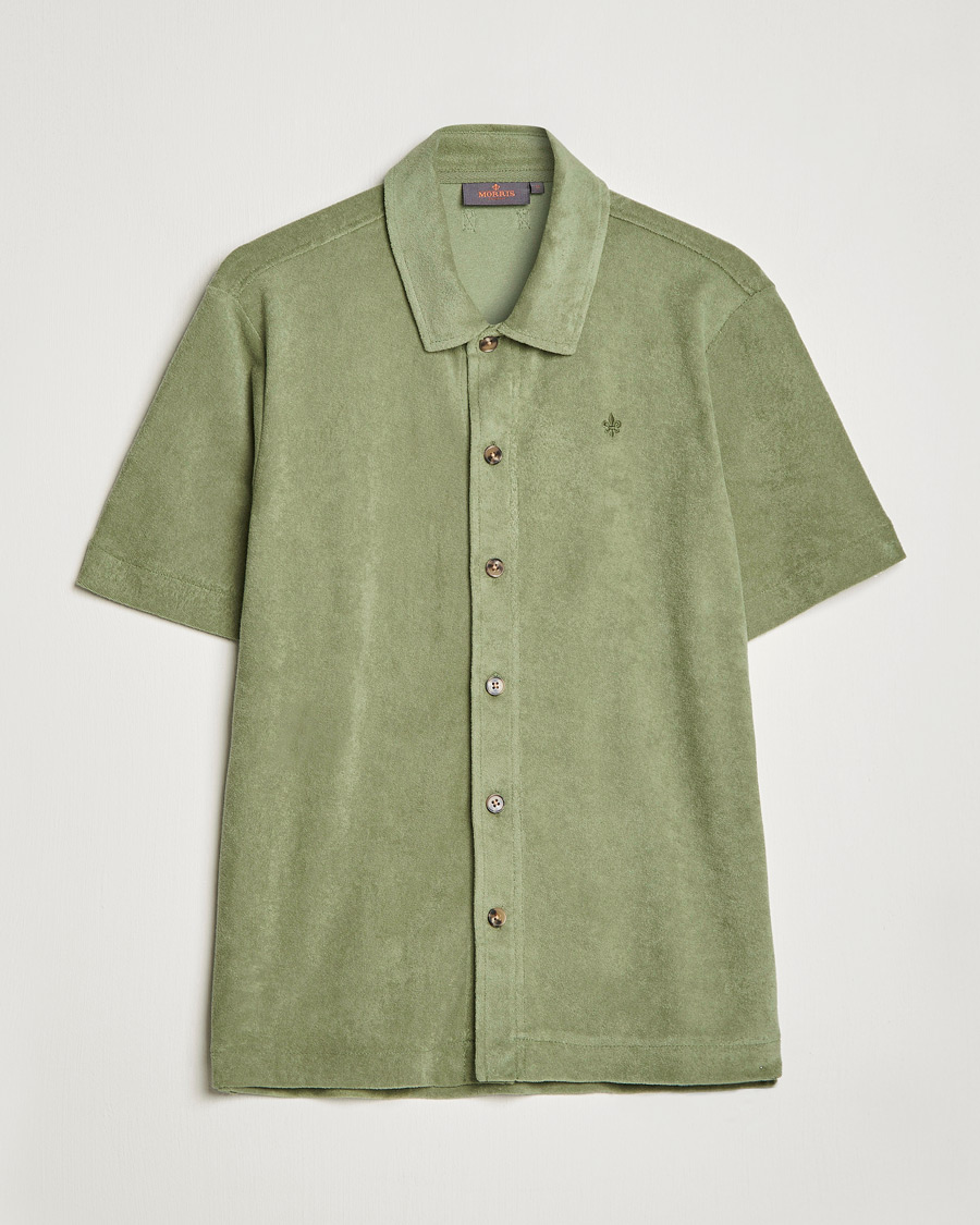 Herren | Hemden | Morris | Hunter Terry Short Sleeve Shirt Sage Green