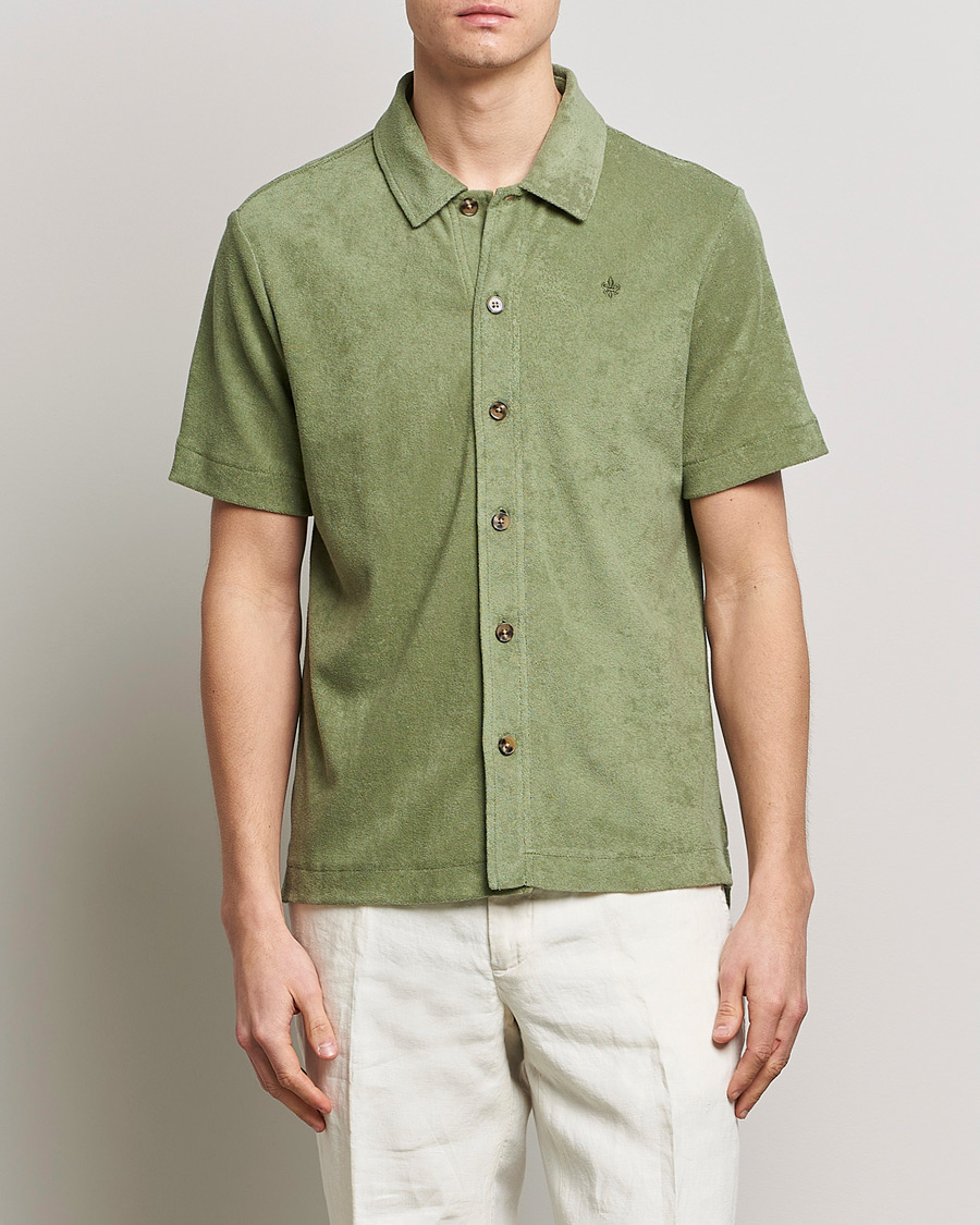Herren | Hemden | Morris | Hunter Terry Short Sleeve Shirt Sage Green