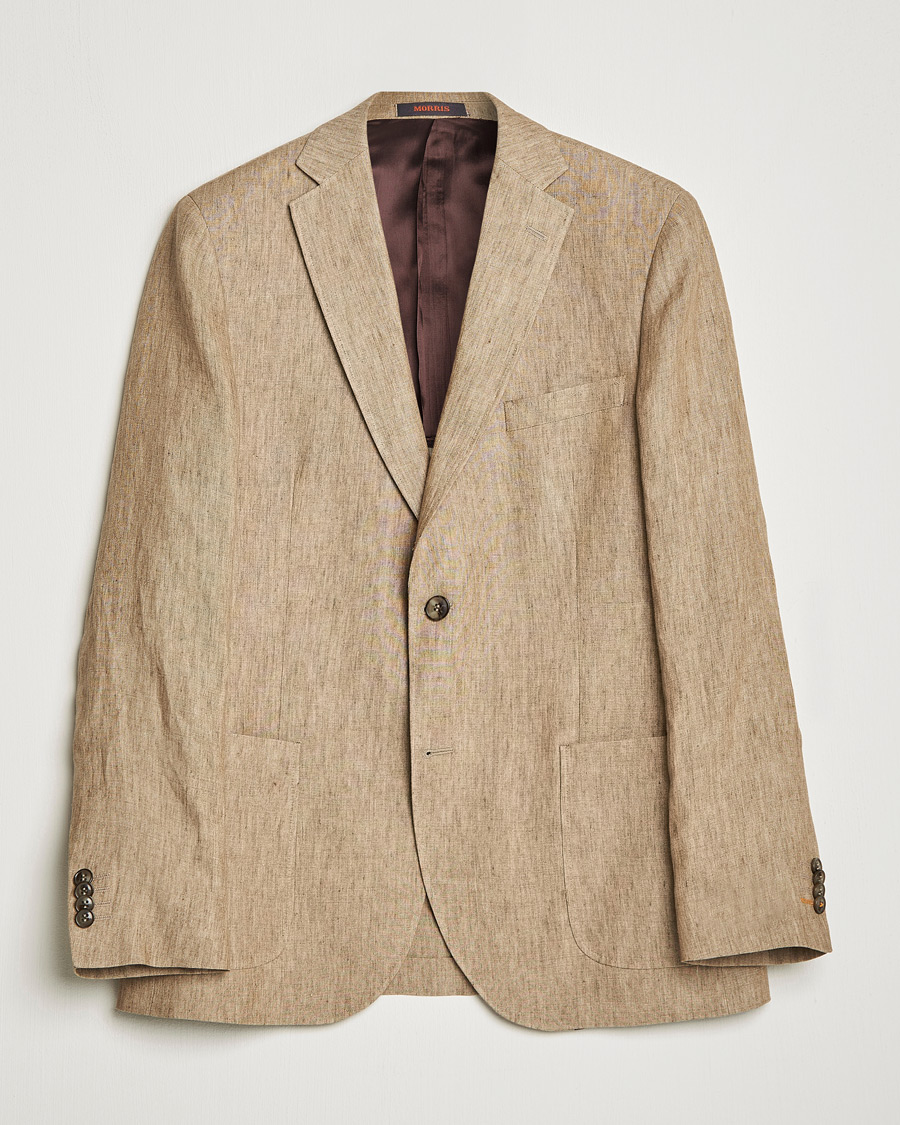 Herren | Sakkos | Morris | Archie Linen Suit Blazer Khaki