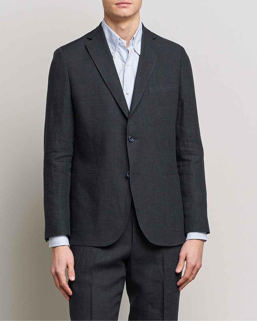 Herren | Sakkos | Morris | Archie Linen Suit Blazer Navy
