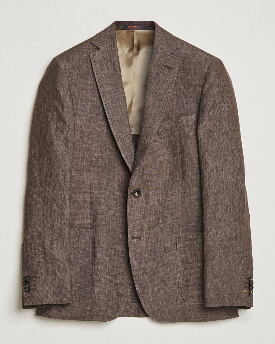 Herren | Sakkos | Morris | Archie Linen Suit Blazer Brown