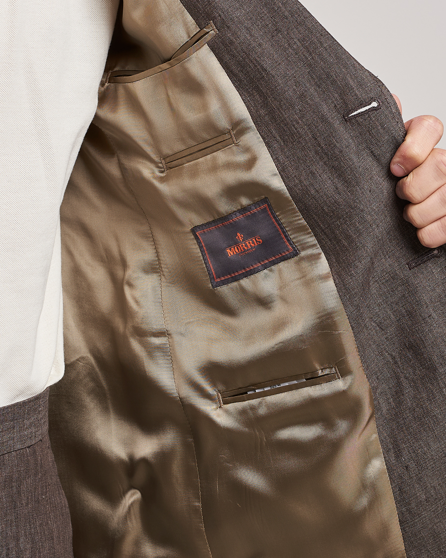 Herren | Sakkos | Morris | Archie Linen Suit Blazer Brown