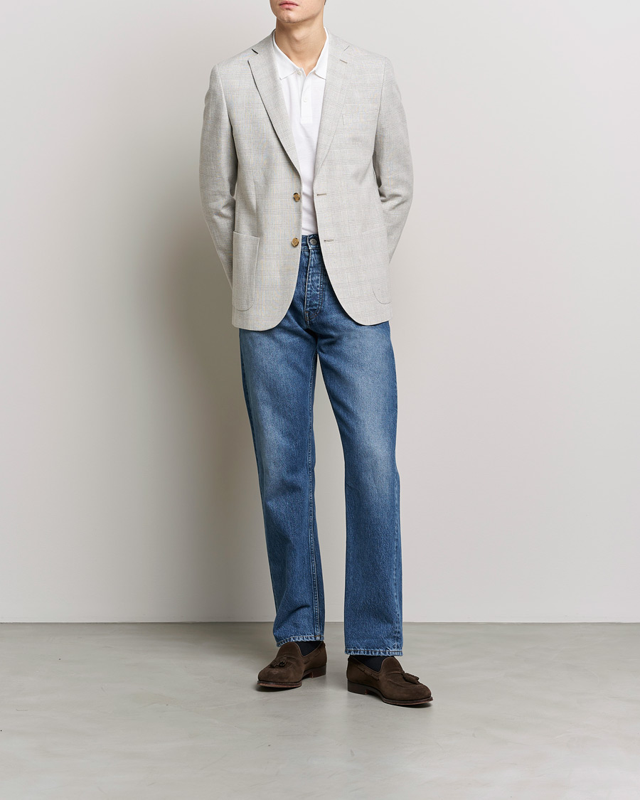 Herren | Sakkos | Morris | Archie Glencheck Cotton Blazer Khaki