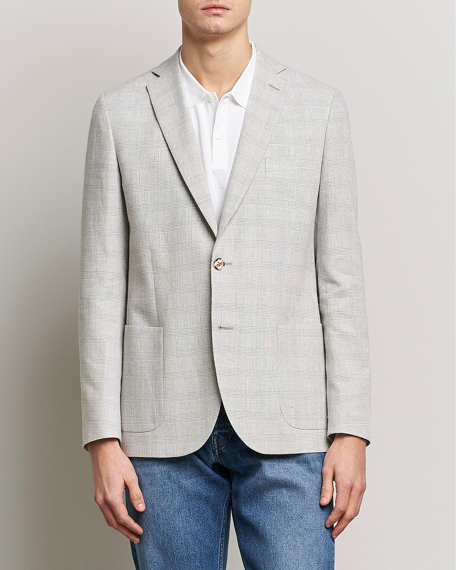 Herren | Sakkos | Morris | Archie Glencheck Cotton Blazer Khaki