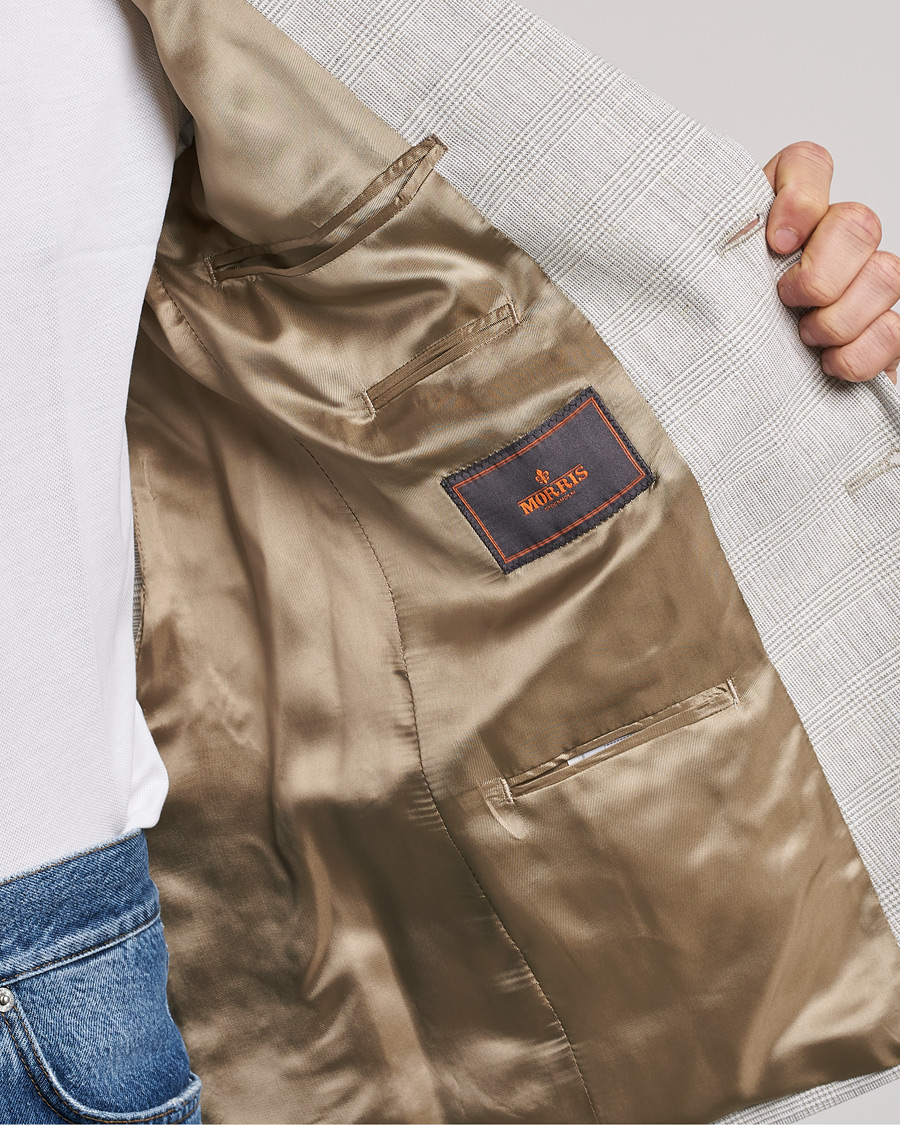 Herren | Sakkos | Morris | Archie Glencheck Cotton Blazer Khaki