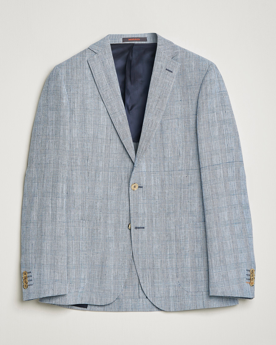 Herren | Sakkos | Morris | Archie Glencheck Cotton Blazer Blue