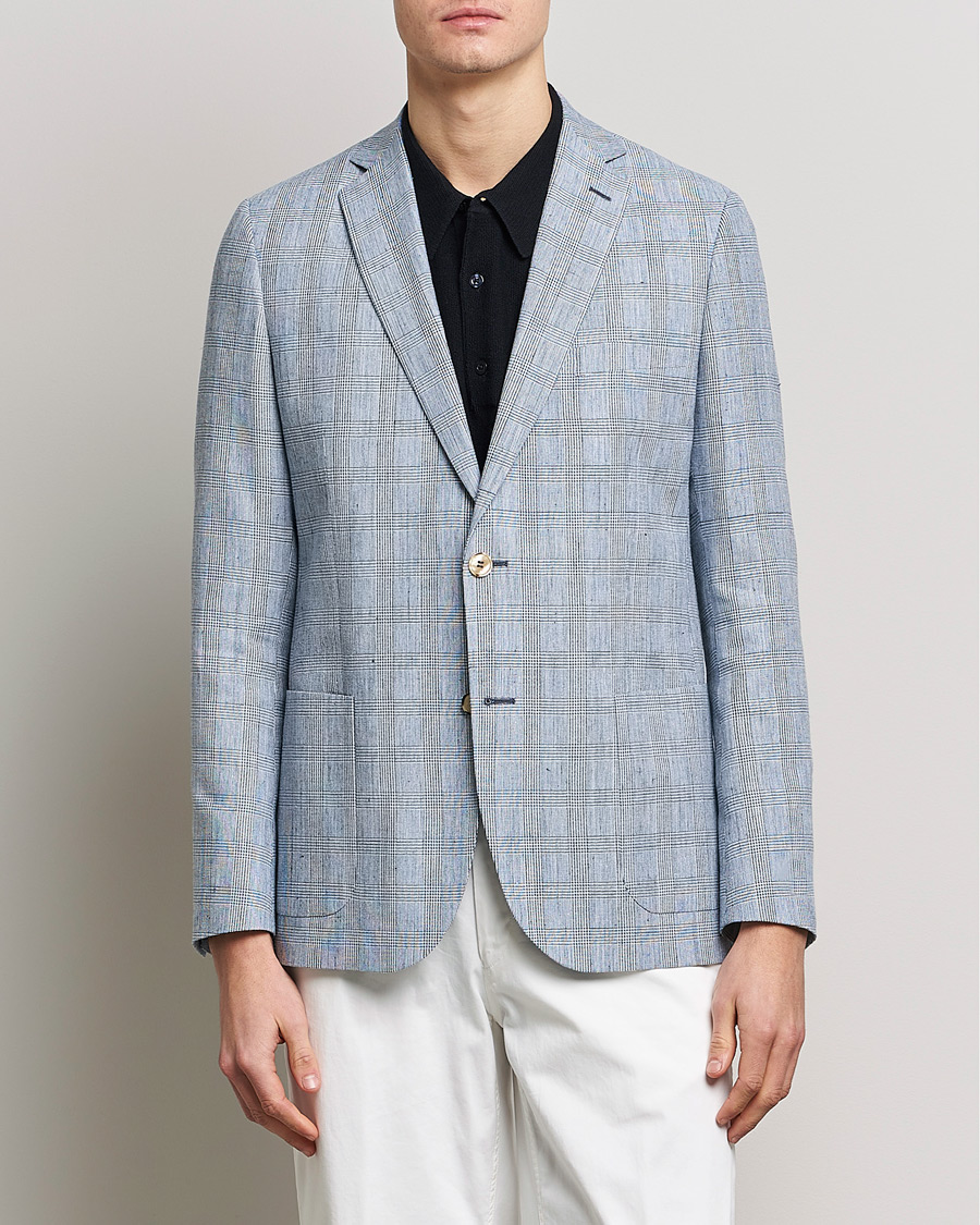 Herren | Sakkos | Morris | Archie Glencheck Cotton Blazer Blue